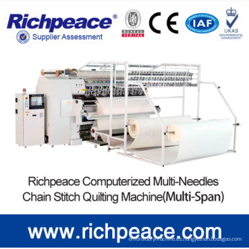 Richpeace computarizado multi aguja cadena de costura de colchón de producción de acolchamiento de la máquina